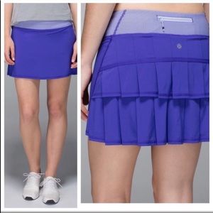Lululemon Run Pace Setter Skirt Bruised Berry Stripe. Size 4